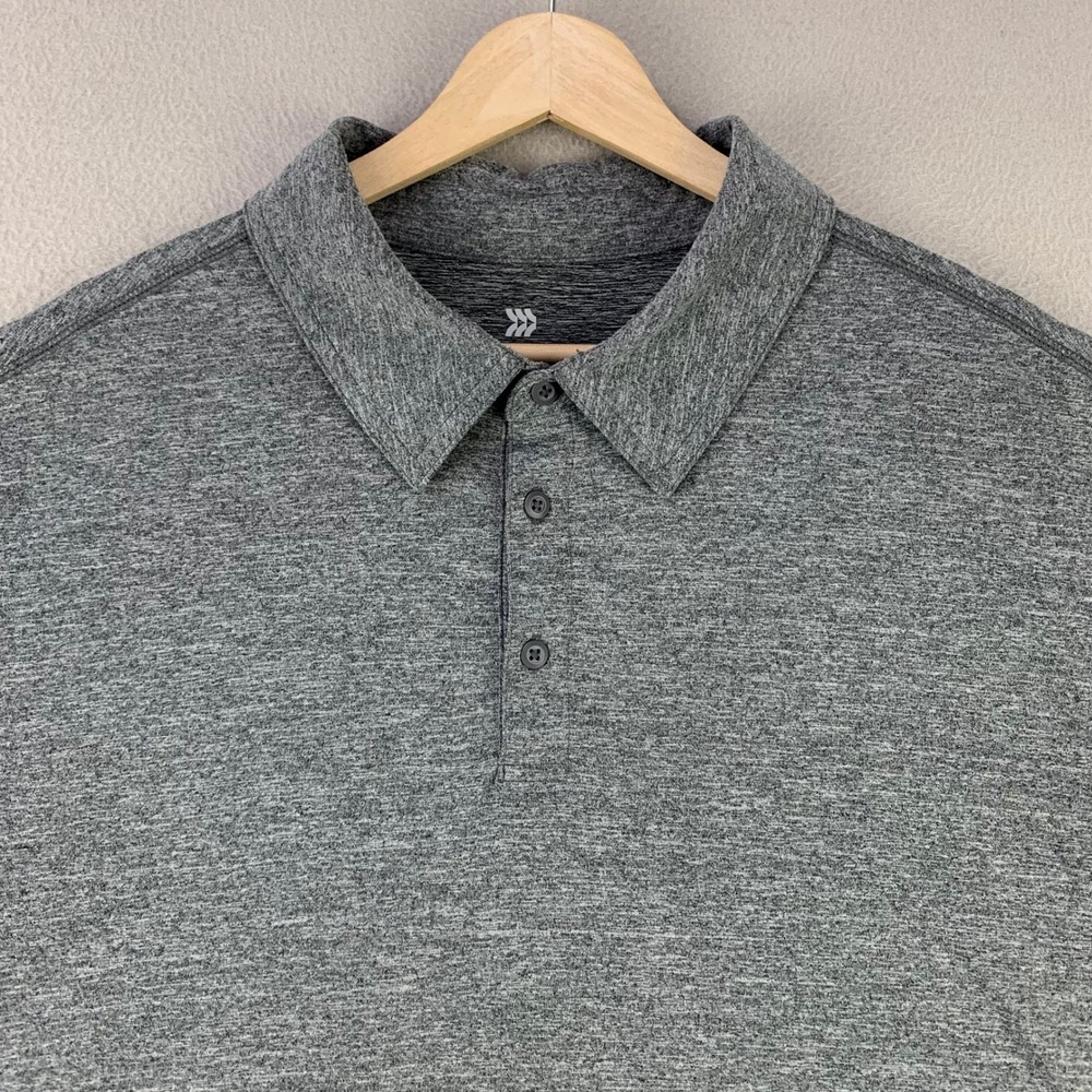 All In Motion Golf‎ Polo Shirt Mens XL Gray Heather Performance Tech Minimalist